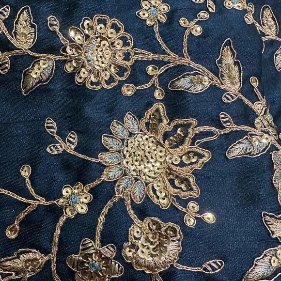 Blue and Gold Lehenga - size small - Picture 10 of 11